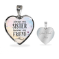 Always My Sister Necklace Stainless Steel or 18k Gold Heart 18-22"-Express Your Love Gifts