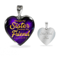 Always My Sister Necklace Stainless Steel or 18k Gold Heart Pendant 18-22"-Express Your Love Gifts