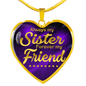Always My Sister Necklace Stainless Steel or 18k Gold Heart Pendant 18-22"-Express Your Love Gifts
