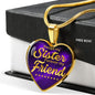 Always My Sister Necklace Stainless Steel or 18k Gold Heart Pendant 18-22"-Express Your Love Gifts