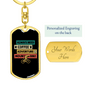 Always Need Mountain Bike Cycling Keychain Stainless Steel or 18k Gold Dog Tag Keyring-Express Your Love Gifts