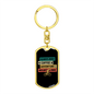Always Need Mountain Bike Cycling Keychain Stainless Steel or 18k Gold Dog Tag Keyring-Express Your Love Gifts