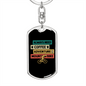 Always Need Mountain Bike Cycling Keychain Stainless Steel or 18k Gold Dog Tag Keyring-Express Your Love Gifts