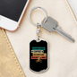 Always Need Mountain Bike Cycling Keychain Stainless Steel or 18k Gold Dog Tag Keyring-Express Your Love Gifts