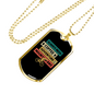 Always Need Mountain Bike Cycling Necklace Stainless Steel or 18k Gold Dog Tag 24"-Express Your Love Gifts