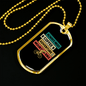 Always Need Mountain Bike Cycling Necklace Stainless Steel or 18k Gold Dog Tag 24"-Express Your Love Gifts