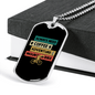 Always Need Mountain Bike Cycling Necklace Stainless Steel or 18k Gold Dog Tag 24"-Express Your Love Gifts