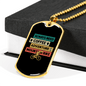 Always Need Mountain Bike Cycling Necklace Stainless Steel or 18k Gold Dog Tag 24"-Express Your Love Gifts