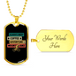 Always Need Mountain Bike Cycling Necklace Stainless Steel or 18k Gold Dog Tag 24"-Express Your Love Gifts