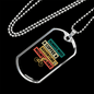 Always Need Mountain Bike Cycling Necklace Stainless Steel or 18k Gold Dog Tag 24"-Express Your Love Gifts