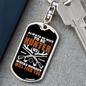 Always Nice To Be Hunter Keychain Stainless Steel or 18k Gold Dog Tag Keyring-Express Your Love Gifts
