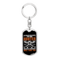 Always Nice To Be Hunter Keychain Stainless Steel or 18k Gold Dog Tag Keyring-Express Your Love Gifts