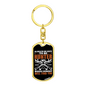 Always Nice To Be Hunter Keychain Stainless Steel or 18k Gold Dog Tag Keyring-Express Your Love Gifts