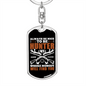 Always Nice To Be Hunter Keychain Stainless Steel or 18k Gold Dog Tag Keyring-Express Your Love Gifts