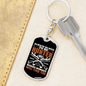 Always Nice To Be Hunter Keychain Stainless Steel or 18k Gold Dog Tag Keyring-Express Your Love Gifts