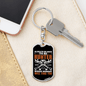 Always Nice To Be Hunter Keychain Stainless Steel or 18k Gold Dog Tag Keyring-Express Your Love Gifts