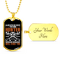 Always Nice To Be Hunter Necklace Stainless Steel or 18k Gold Dog Tag 24" Chain-Express Your Love Gifts