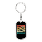 Always Say Yes To New Adventure Cycling Keychain Stainless Steel or 18k Gold Dog Tag Keyring-Express Your Love Gifts