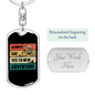 Always Say Yes To New Adventure Cycling Keychain Stainless Steel or 18k Gold Dog Tag Keyring-Express Your Love Gifts