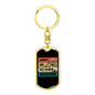 Always Say Yes To New Adventure Cycling Keychain Stainless Steel or 18k Gold Dog Tag Keyring-Express Your Love Gifts
