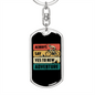 Always Say Yes To New Adventure Cycling Keychain Stainless Steel or 18k Gold Dog Tag Keyring-Express Your Love Gifts