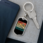 Always Say Yes To New Adventure Cycling Keychain Stainless Steel or 18k Gold Dog Tag Keyring-Express Your Love Gifts