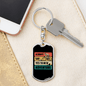 Always Say Yes To New Adventure Cycling Keychain Stainless Steel or 18k Gold Dog Tag Keyring-Express Your Love Gifts