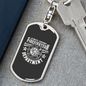 Always Support Firefighter Department Keychain Stainless Steel or 18k Gold Dog Tag Keyring-Express Your Love Gifts