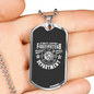 Always Support Firefighter Gift Stainless Steel or 18k Gold Dog Tag 24" Chain-Express Your Love Gifts