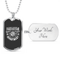 Always Support Firefighter Gift Stainless Steel or 18k Gold Dog Tag 24" Chain-Express Your Love Gifts