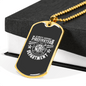 Always Support Firefighter Gift Stainless Steel or 18k Gold Dog Tag 24" Chain-Express Your Love Gifts