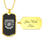 Always Support Firefighter Gift Stainless Steel or 18k Gold Dog Tag 24" Chain-Express Your Love Gifts