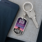 Amazing Dad Keychain Stainless Steel or 18k Gold Dog Tag Keyring-Express Your Love Gifts