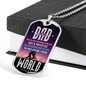 Amazing Dad Necklace Stainless Steel or 18k Gold Dog Tag 24" Chain-Express Your Love Gifts