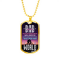 Amazing Dad Necklace Stainless Steel or 18k Gold Dog Tag 24" Chain-Express Your Love Gifts