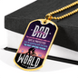 Amazing Dad Necklace Stainless Steel or 18k Gold Dog Tag 24" Chain-Express Your Love Gifts