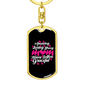 Amazing Love Mom Keychain Stainless Steel or 18k Gold Dog Tag Keyring-Express Your Love Gifts