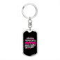 Amazing Love Mom Keychain Stainless Steel or 18k Gold Dog Tag Keyring-Express Your Love Gifts