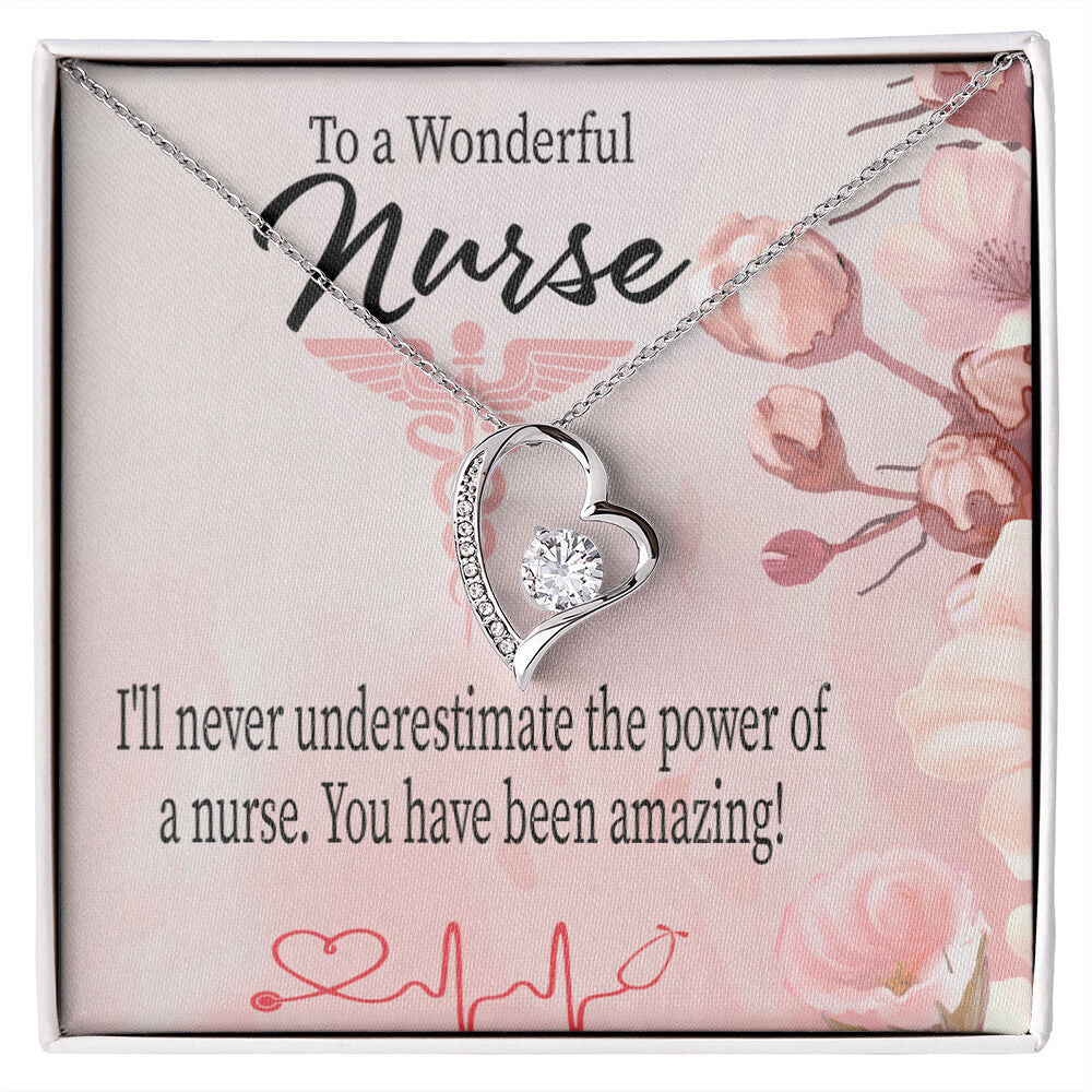 Amazing Nurse Healthcare Medical Worker Nurse Appreciation Gift Forever Necklace w Message Card-Express Your Love Gifts