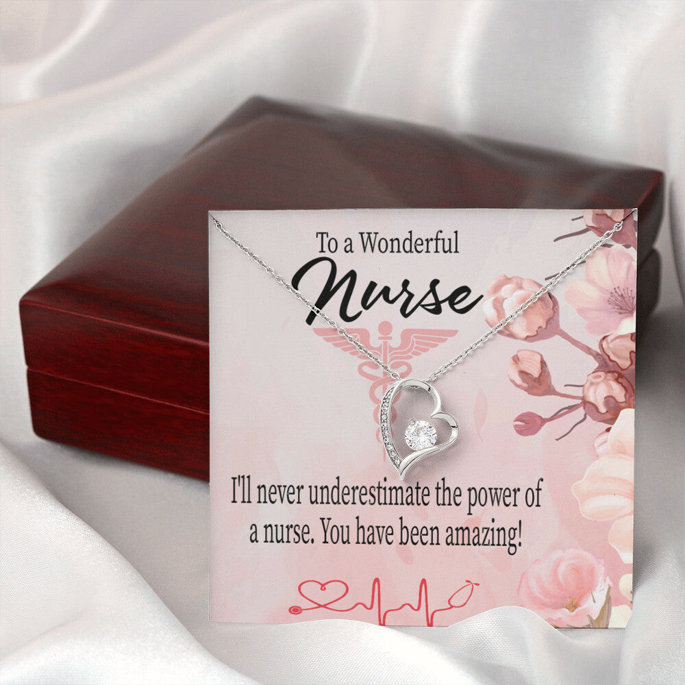 Amazing Nurse Healthcare Medical Worker Nurse Appreciation Gift Forever Necklace w Message Card-Express Your Love Gifts