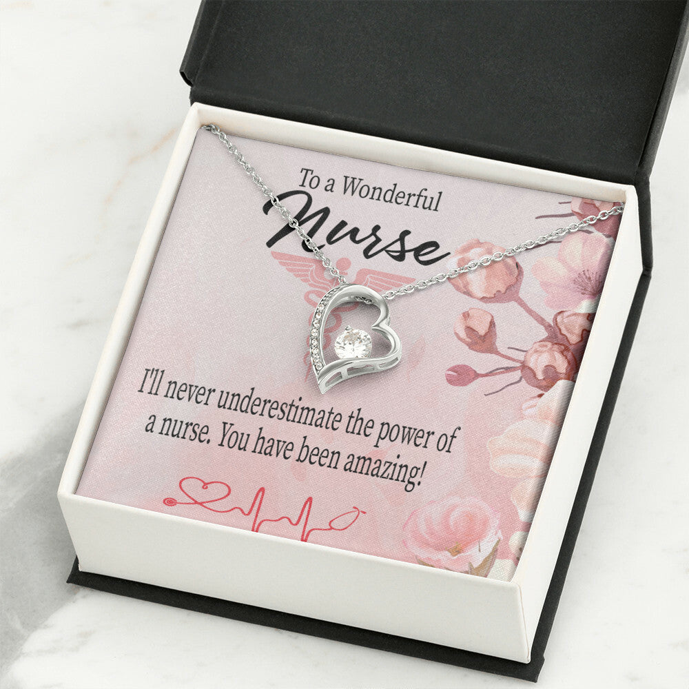 Amazing Nurse Healthcare Medical Worker Nurse Appreciation Gift Forever Necklace w Message Card-Express Your Love Gifts