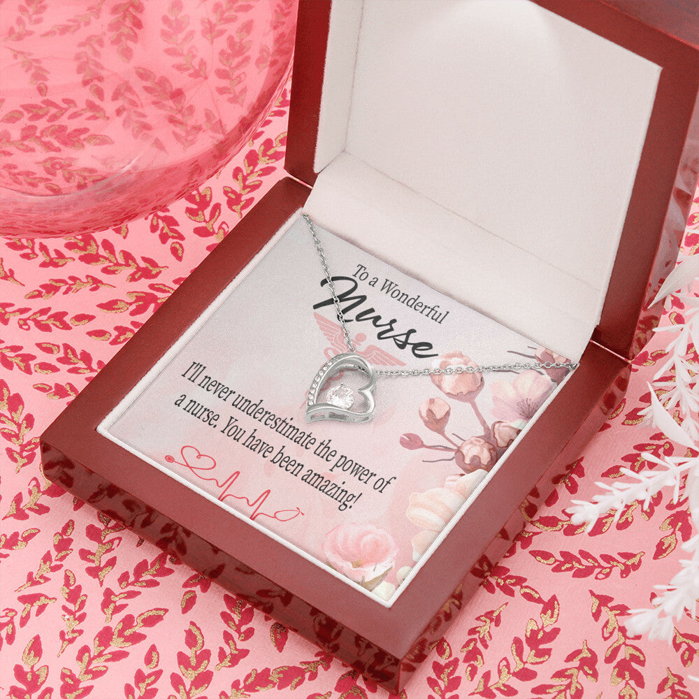 Amazing Nurse Healthcare Medical Worker Nurse Appreciation Gift Forever Necklace w Message Card-Express Your Love Gifts