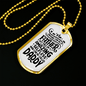 Amazing Selfless Daddy Dad Necklace Stainless Steel or 18k Gold Dog Tag 24" Chain-Express Your Love Gifts