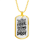Amazing Selfless Daddy Dad Necklace Stainless Steel or 18k Gold Dog Tag 24" Chain-Express Your Love Gifts