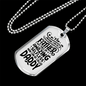 Amazing Selfless Daddy Dad Necklace Stainless Steel or 18k Gold Dog Tag 24" Chain-Express Your Love Gifts