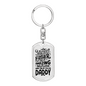 Amazing Selfless Father Dad Keychain Stainless Steel or 18k Gold Dog Tag Keyring-Express Your Love Gifts