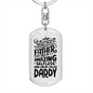 Amazing Selfless Father Dad Keychain Stainless Steel or 18k Gold Dog Tag Keyring-Express Your Love Gifts