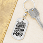 Amazing Selfless Father Dad Keychain Stainless Steel or 18k Gold Dog Tag Keyring-Express Your Love Gifts