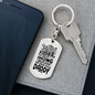 Amazing Selfless Father Dad Keychain Stainless Steel or 18k Gold Dog Tag Keyring-Express Your Love Gifts
