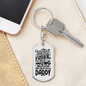 Amazing Selfless Father Dad Keychain Stainless Steel or 18k Gold Dog Tag Keyring-Express Your Love Gifts